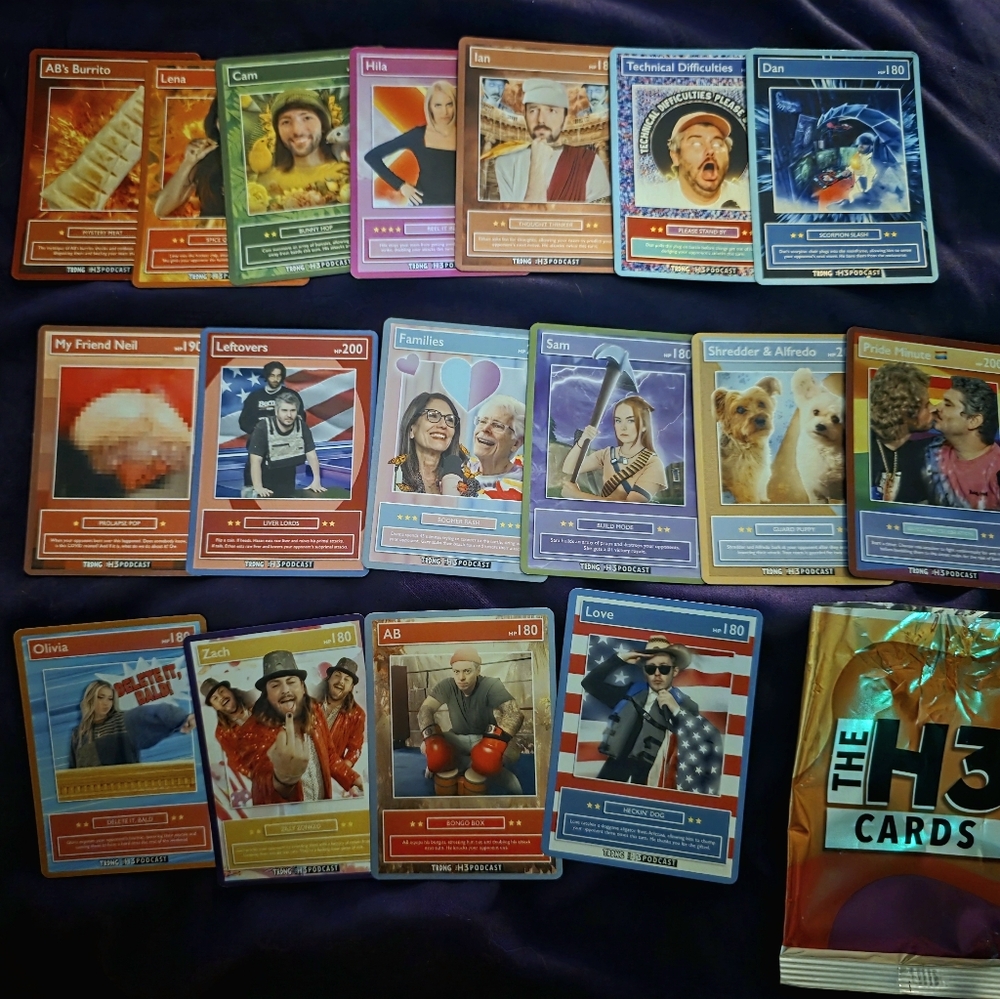 H3 Podcast 2nd edition trading cards Complete Set
